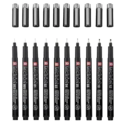 Sakura Pigma Micron Black Edition – 10stk + Case