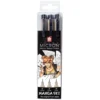 Sakura Pigma Micron Manga Sett 3stk – Sort 01 05 08