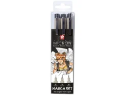 Sakura Pigma Micron Manga Sett 3stk – Sort 01 05 08