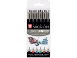 Sakura Pigma Micron Sett 6stk – 05 ass. farger
