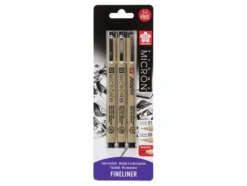 Sakura Pigma Micron Sett 3stk – 01, 05 + Brush- Blister