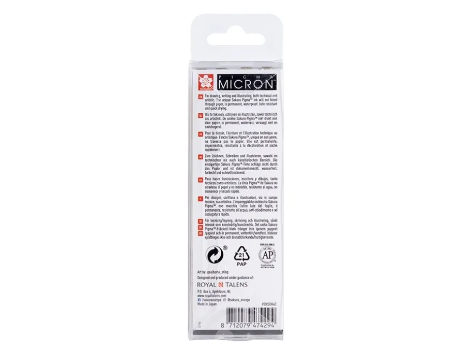 Sakura Pigma Micron Sett 4stk – Cool Gray
