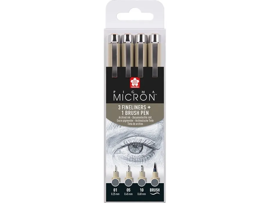 Sakura Pigma Micron Sett 4stk – Cool Gray