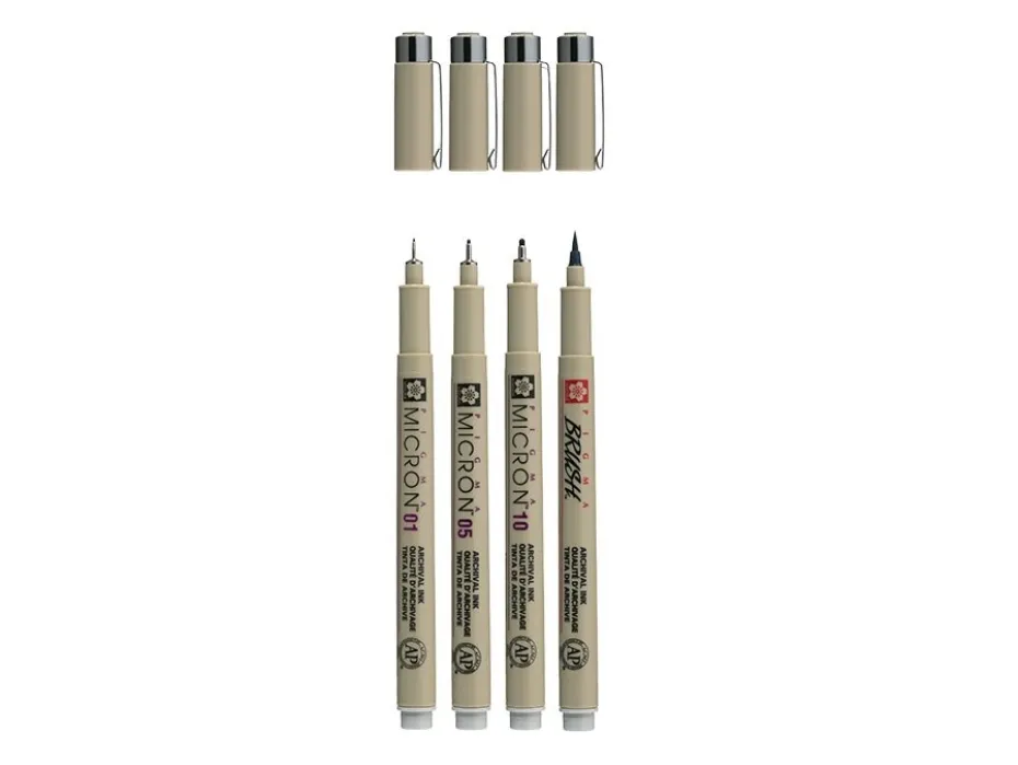 Sakura Pigma Micron Sett 4stk – Light Cool Gray