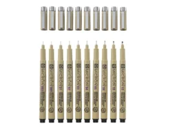 Sakura Pigma Micron Sett 10stk – 49 Sort