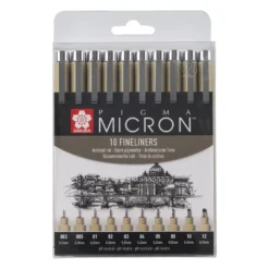 Sakura Pigma Micron Sett 10stk – 49 Sort
