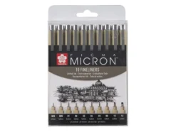 Sakura Pigma Micron Sett 10stk – 49 Sort