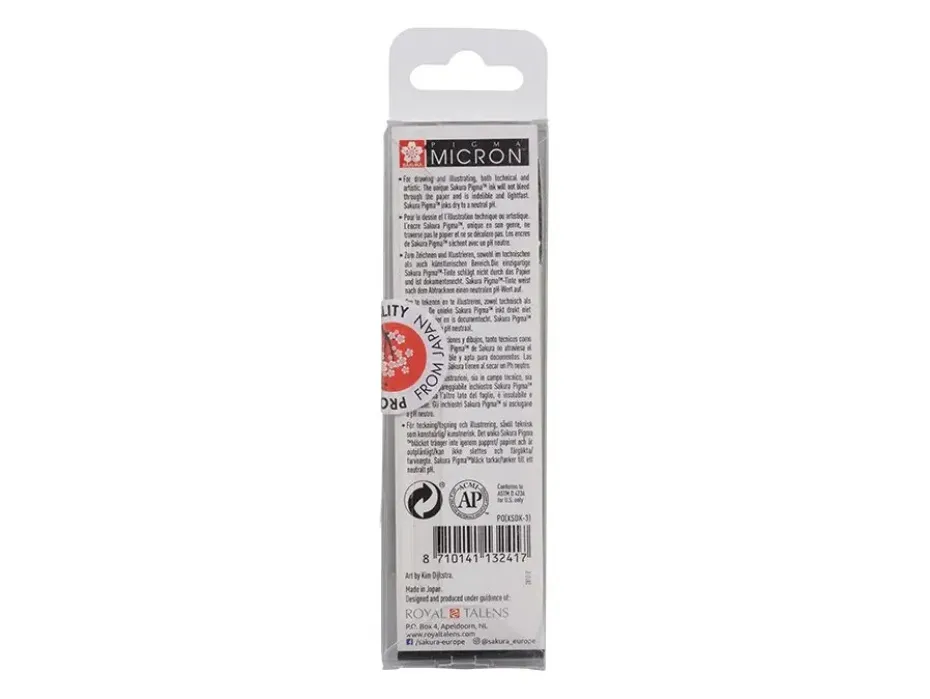Sakura Pigma Micron Sett 3stk – 49 Sort – 02 04 08