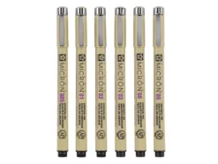 Sakura Pigma Micron Sett 6stk – 49 Sort