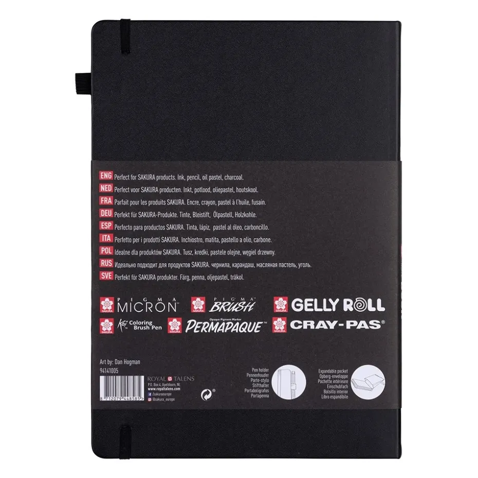 Sakura Sketch NoteBook – 21×29,7cm 140g/m – Sort