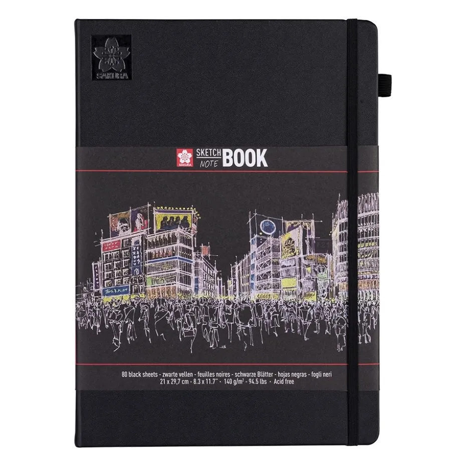 Sakura Sketch NoteBook – 21×29,7cm 140g/m – Sort