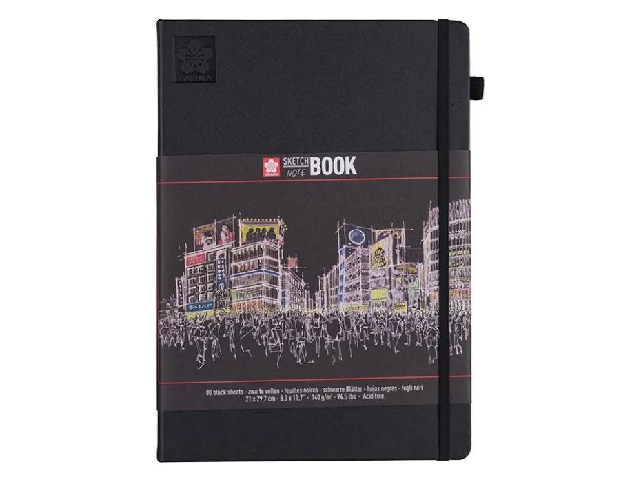 Sakura Sketch NoteBook – 21×29,7cm 140g/m – Sort
