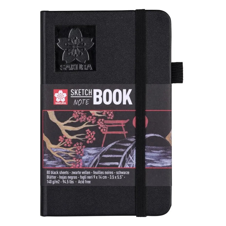 Sakura Sketch NoteBook – 9x14cm 140g/m – Sort