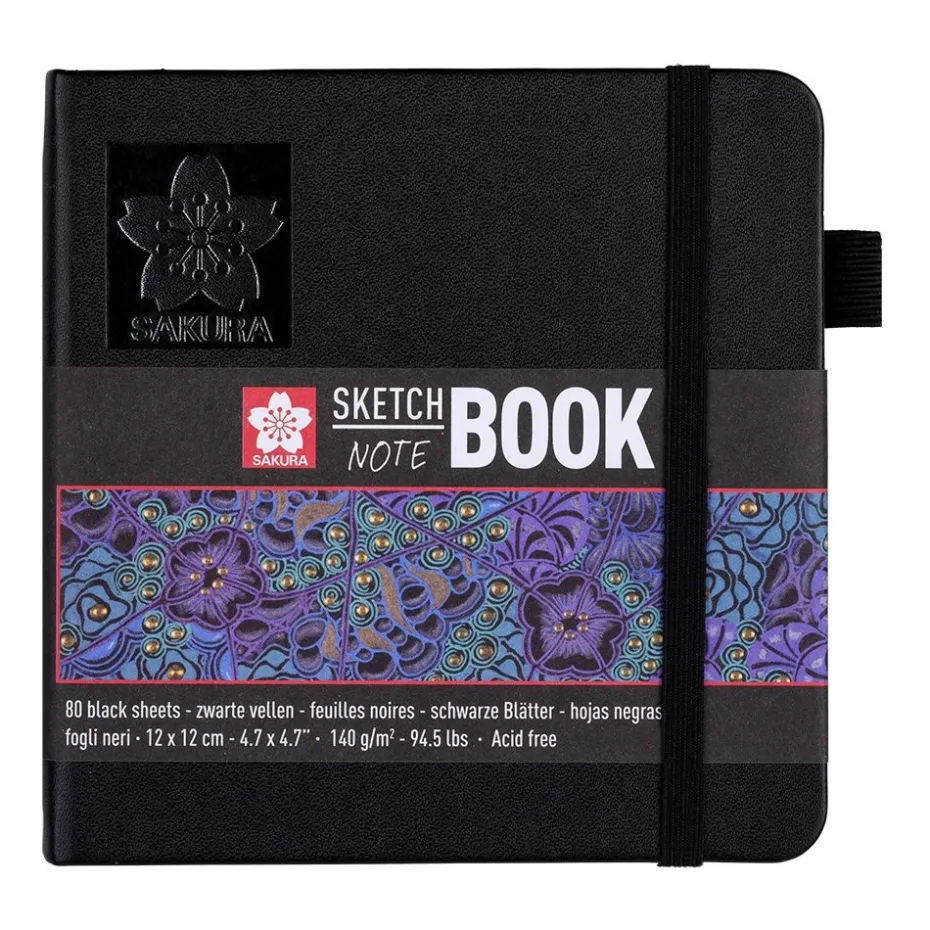 Sakura Sketch NoteBook – 12x12cm 140g/m – Sort