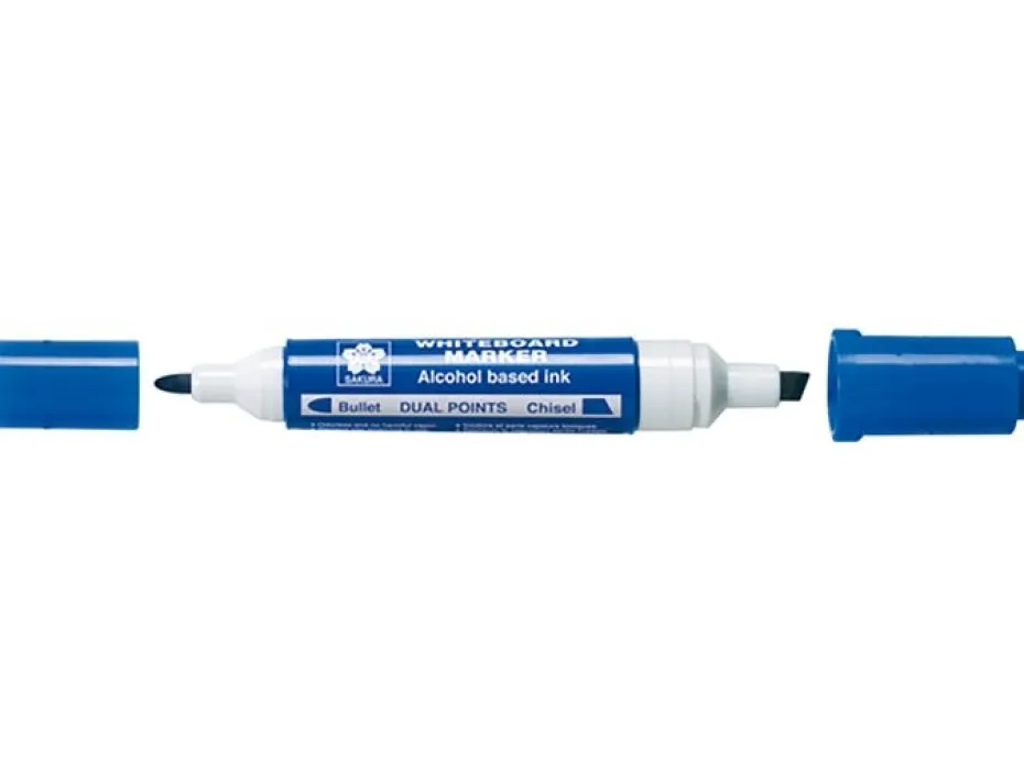 Sakura Whiteboard Dual points Marker – Blå
