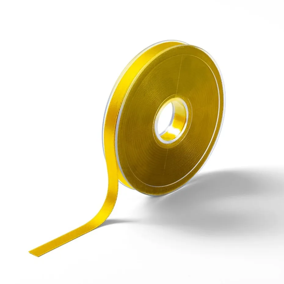 Satinbånd 10mm 25m – Gul
