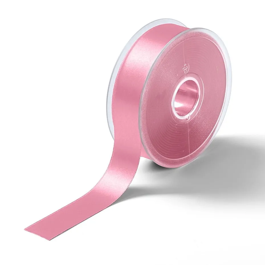 Satinbånd 25mm 25m – Lys rosa