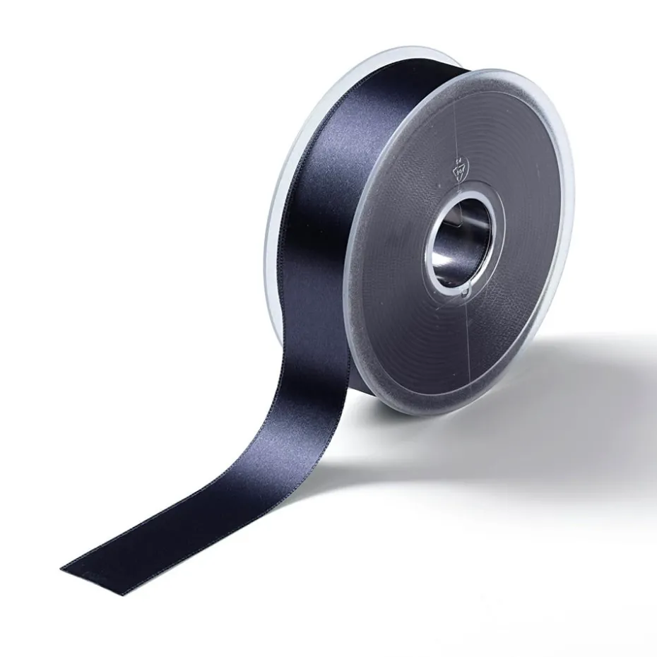 Satinbånd 25mm 25m – Marineblå