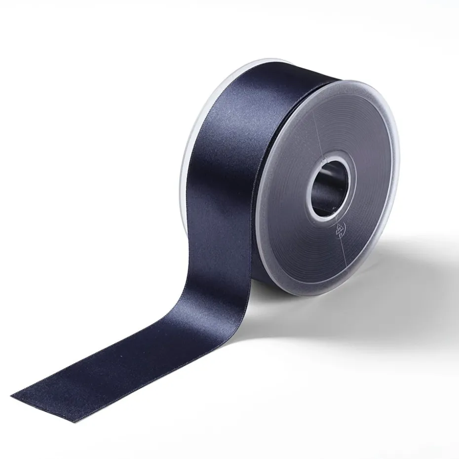 Satinbånd 38mm 25m – Marineblå