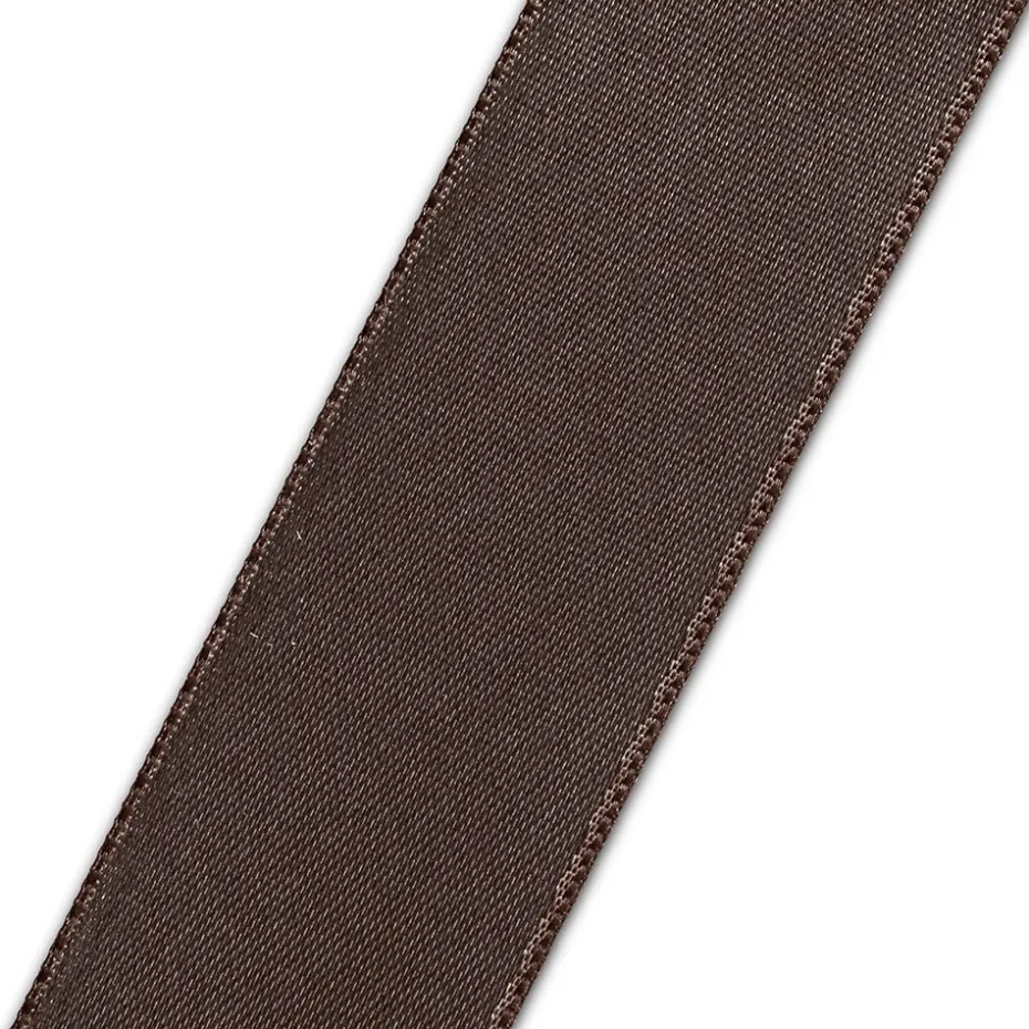 Satinbånd 25mm 25m – Mørk brun