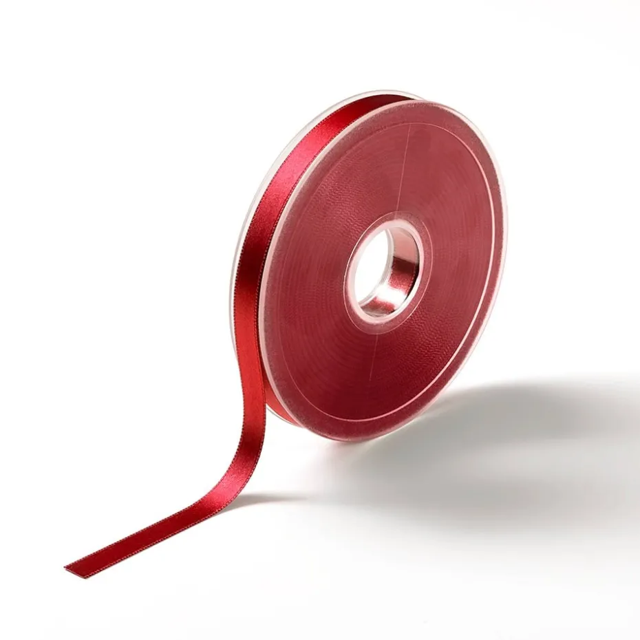 Satinbånd 10mm 25m – Mørk rød