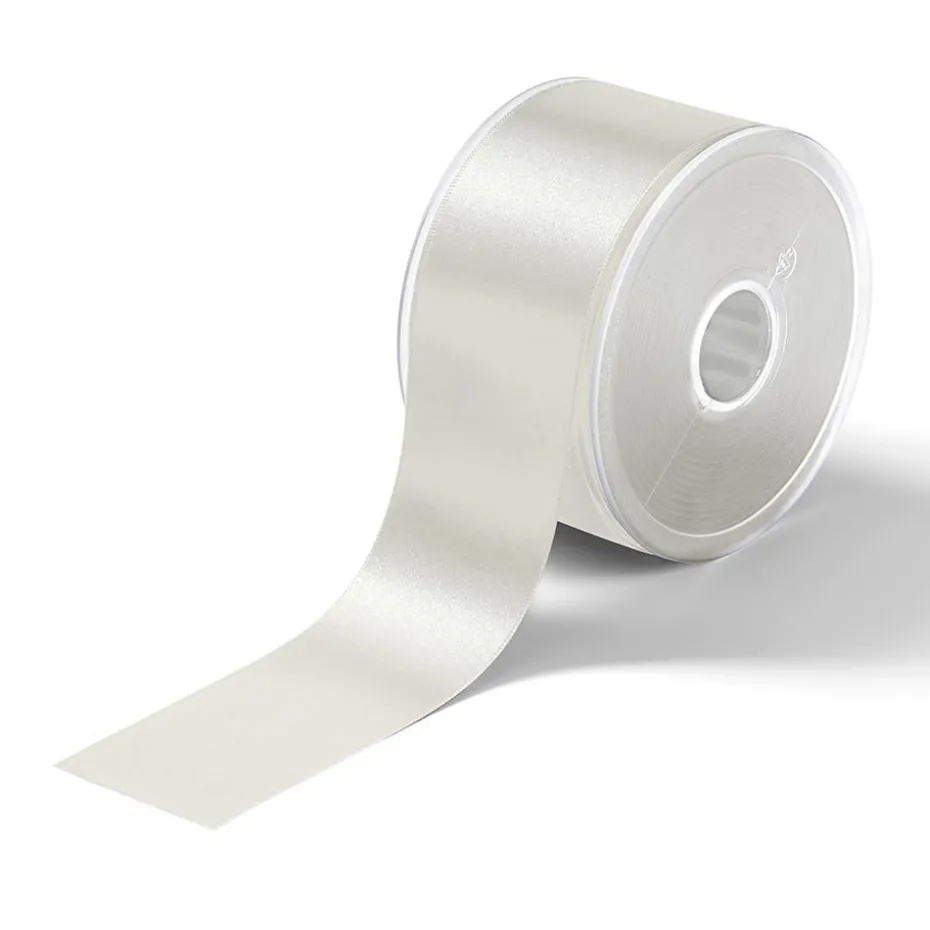 Satinbånd 50mm 25m – Perlehvit