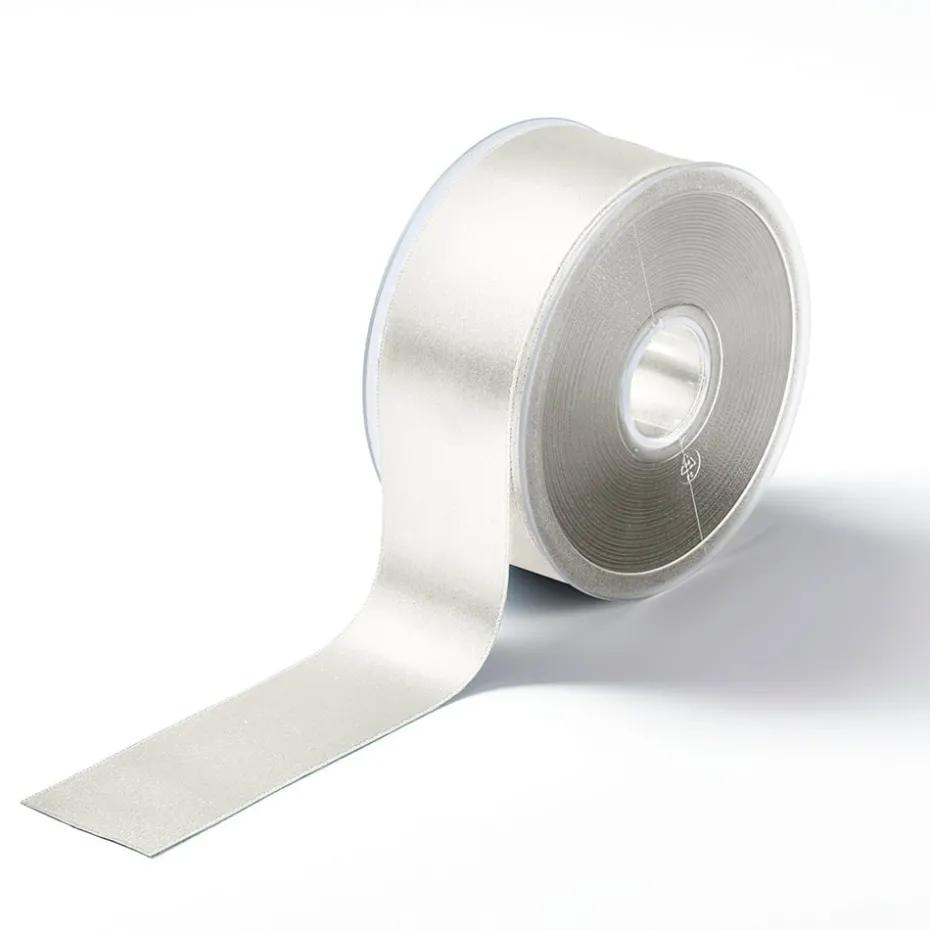 Satinbånd 38mm 25m – Perlehvit