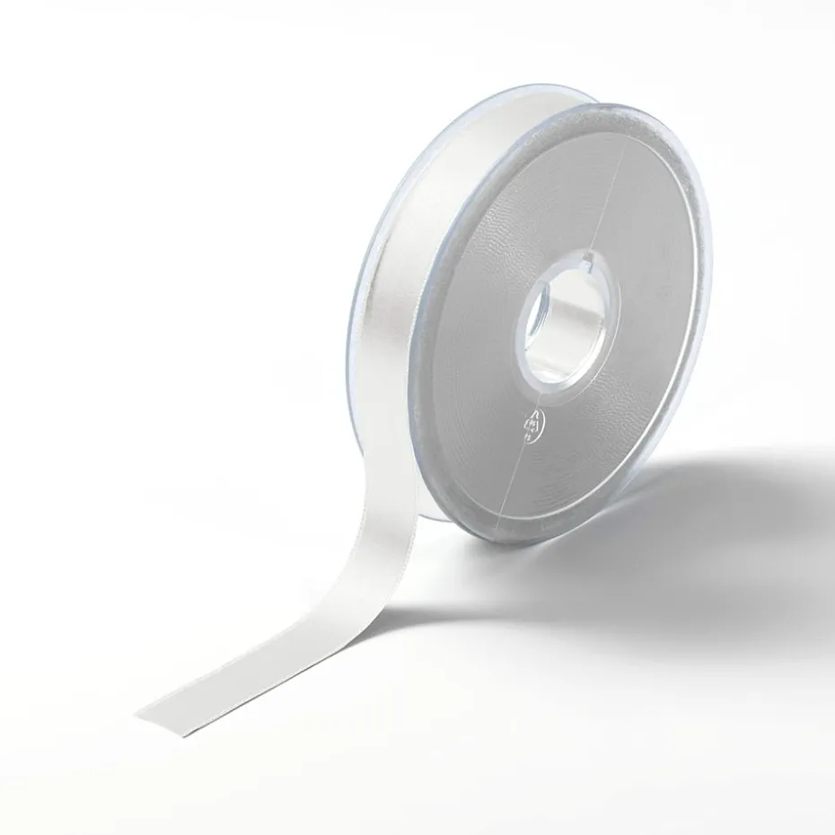 Satinbånd 15mm 25m – Perlehvit