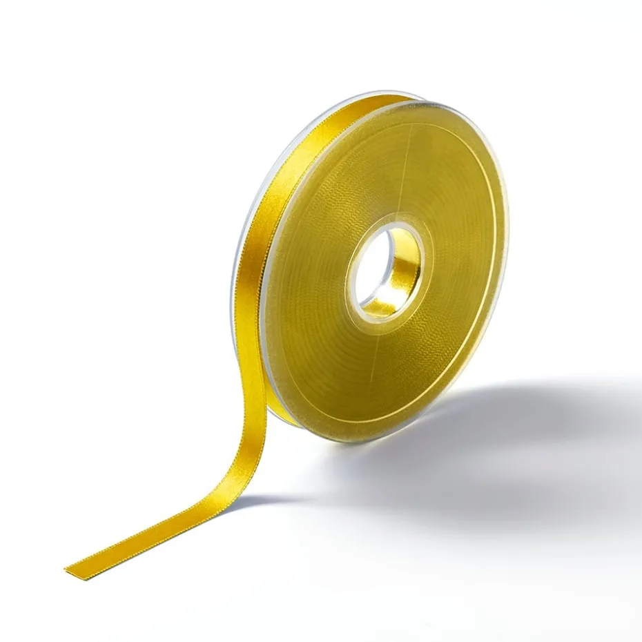 Satinbånd 10mm 25m – Varmgul