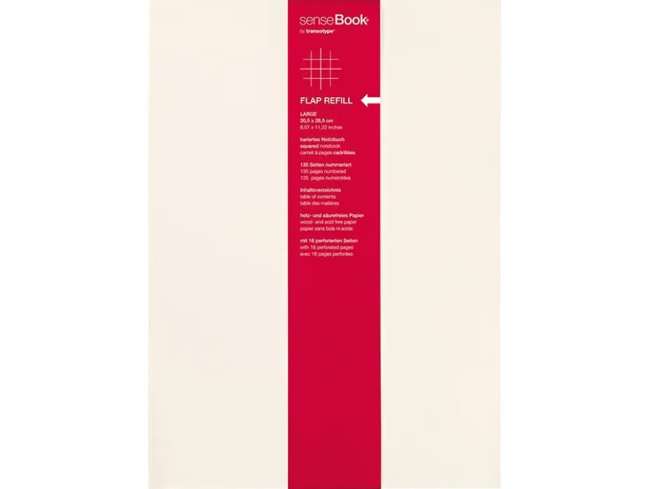 SenseBook FLAP REFILL – 20,5×28,5cm – Ruter