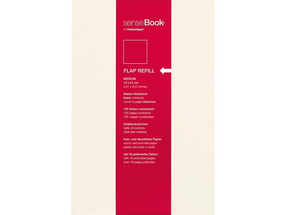 SenseBook FLAP REFILL – 14x21cm – Blank