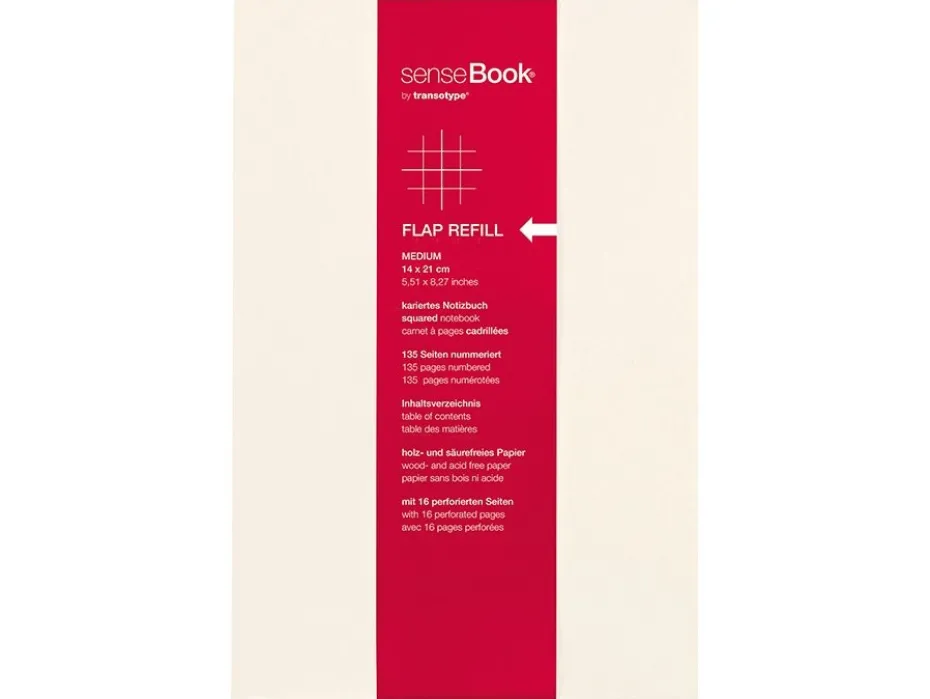 SenseBook FLAP REFILL – 14x21cm – Ruter