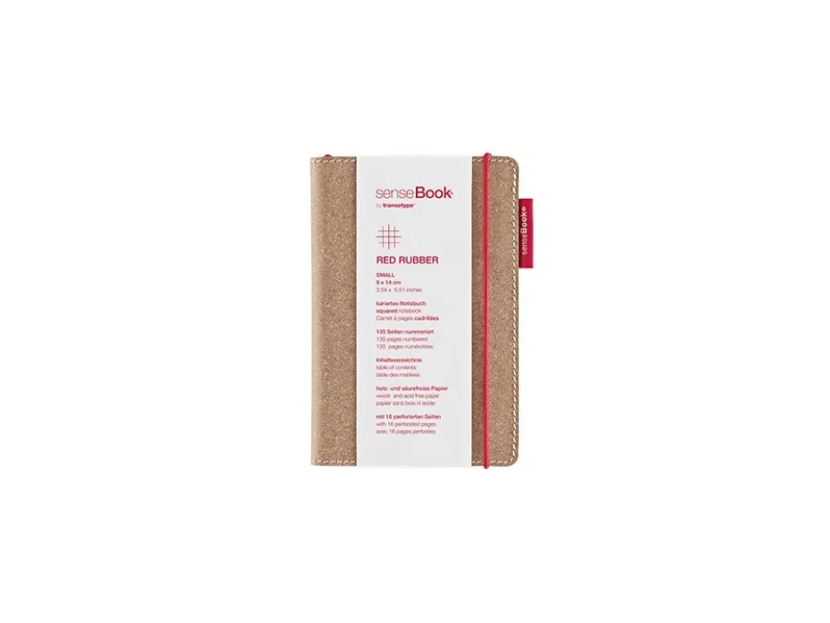 SenseBook RED RUBBER – 9x14cm – Ruter