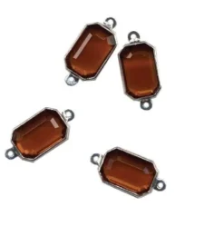 Smykkedel gyldenbrun avlang 6stk 8x12mm
