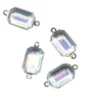 Smykkedel iskrystall avlang 6stk 8x12mm