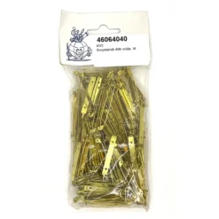 Smykkenål 406 avlang m/lås 40mm 100stk – Messingfarget