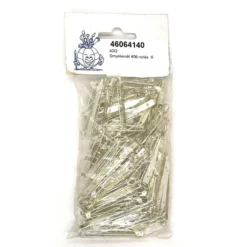 Smykkenål 406 avlang m/lås 40mm 100stk – Sølvfarget
