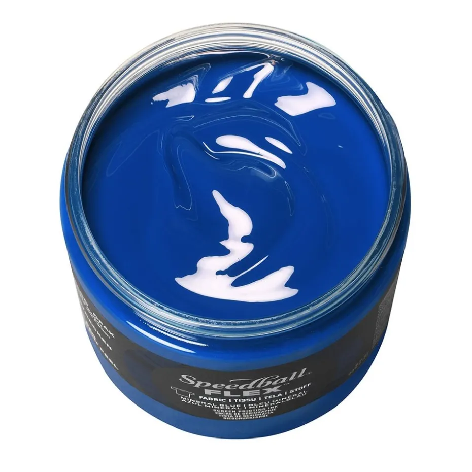 Speedball FLEX Fabric Screen ink 237ml – Lake Blue (klarblå