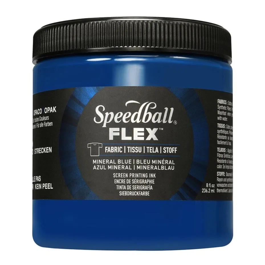 Speedball FLEX Fabric Screen ink 237ml – Mineral Blue