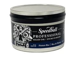 Speedball Pro Relief Ink – 8oz Phthalo blue 237ml