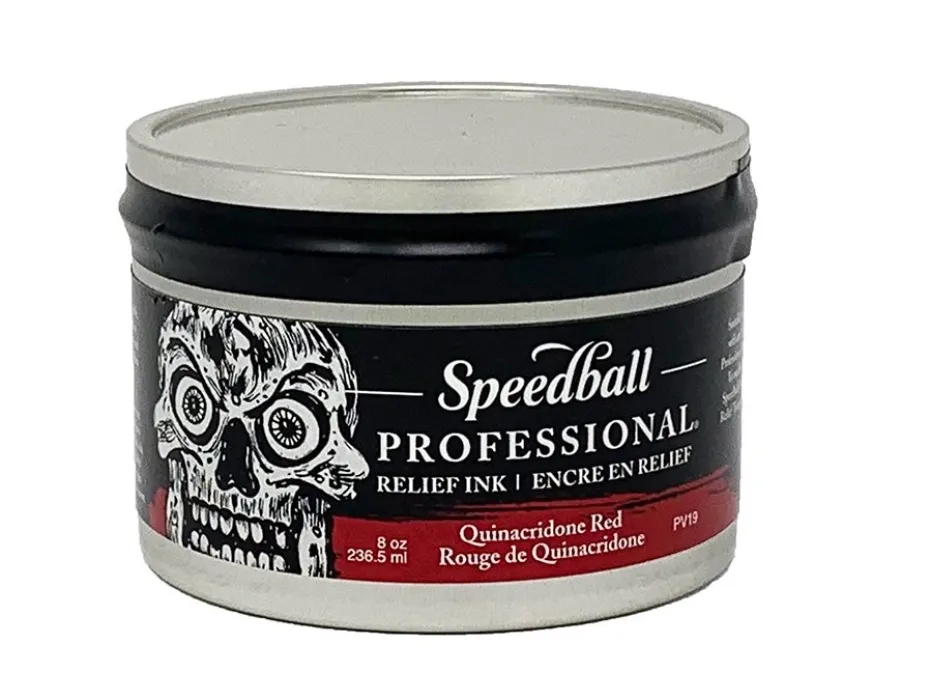 Speedball Pro Relief Ink – 8oz Quinacridone red 237ml