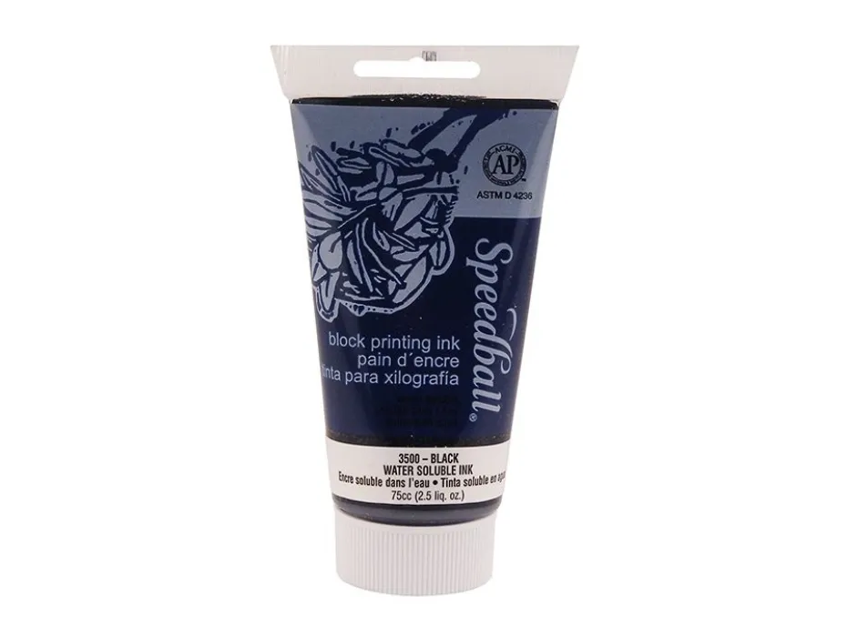 Speedball Watersoluble Block Ink 75ml – 3500 Sort