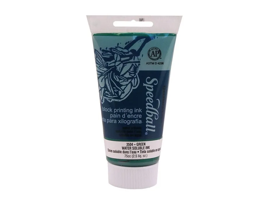 Speedball Watersoluble Block Ink 75ml – 3504 Grønn