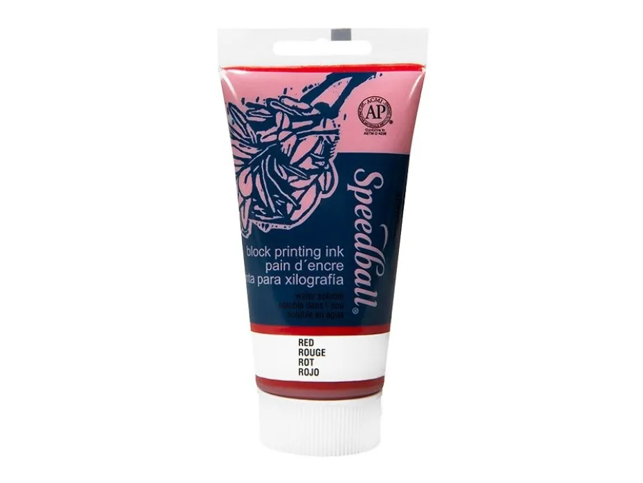 Speedball Watersoluble Block Ink 75ml – 3501 Rød