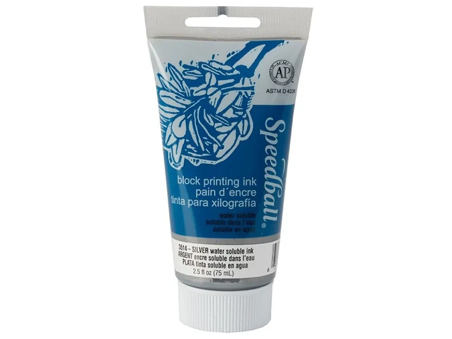 Speedball Watersoluble Block Ink 75ml – 3514 Sølv