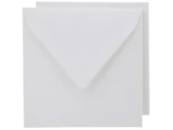 Staz Kort & Konvolutt – 16x16cm 10 stk – 11 Elfenben