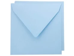 Staz Kort & Konvolutt – 16x16cm 10 stk – 14 Lys blå