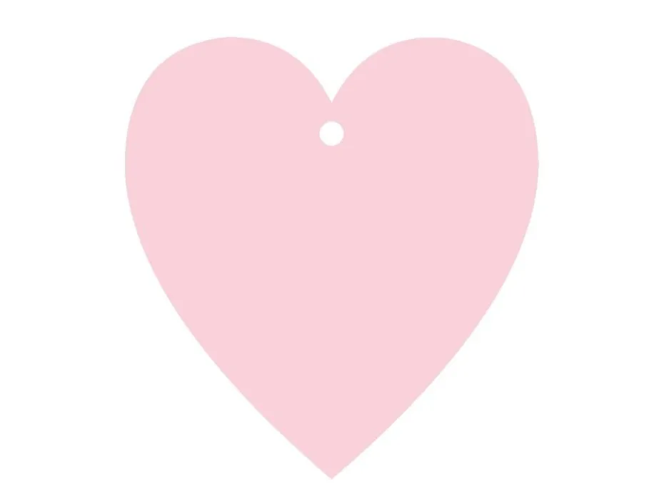 Staz Tags Hjerte 72x77mm 20stk – 02 Rosa
