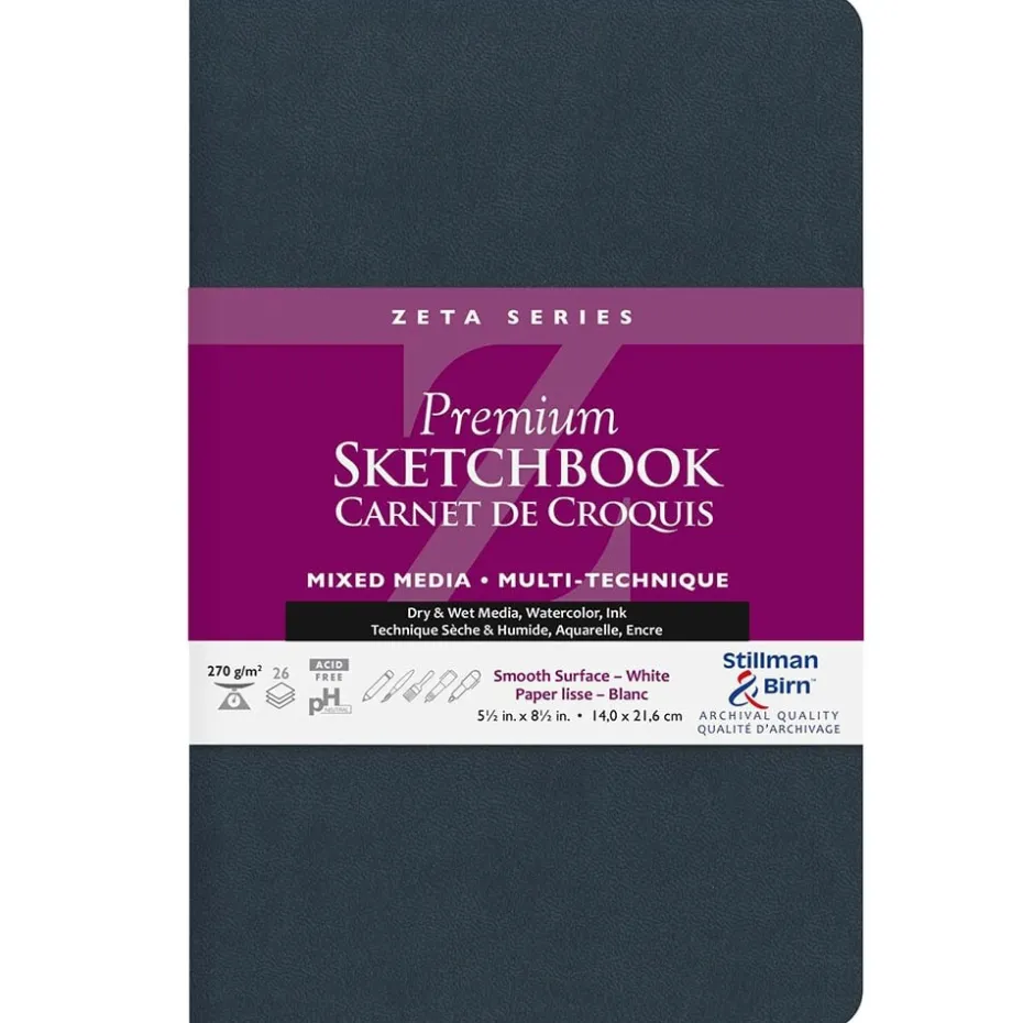 Stillman & Birn Zeta Skissebok Soft – 270g 26ark – A5