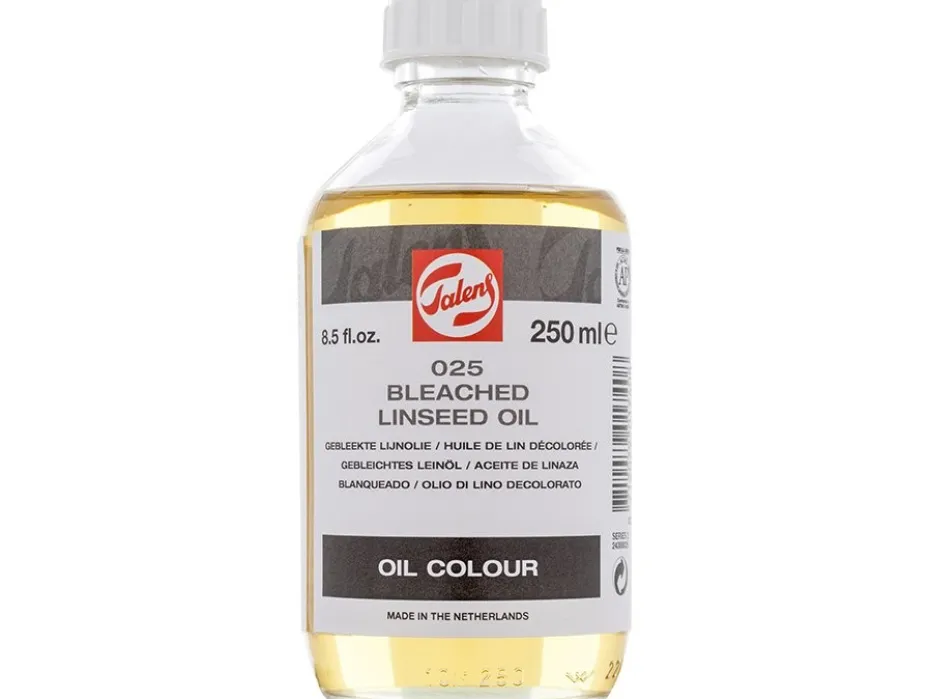 Talens Bleeched Linseed oil 025 – 250ml Bleket Linolje